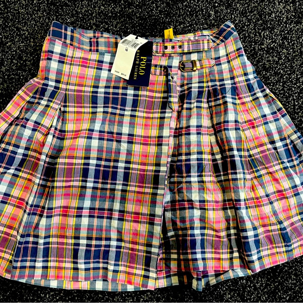Ralph Lauren plaid skirt brand new with tag big kids size 16